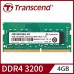 Transcend JetRAM 4GB DDR4 3200MHz Laptop RAM #JM3200HSH-4G